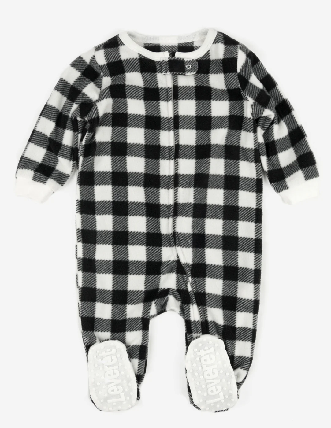Baby Footed Fleece Plaid Pajamas - Image 4